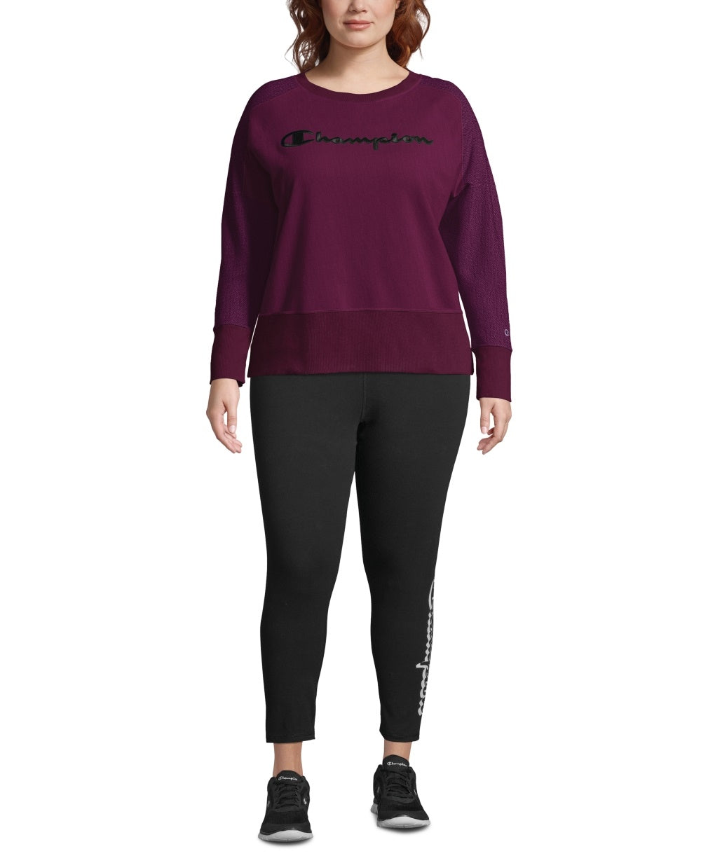 Champion Women's Plus Activewear Fitness Sweatshirt Purple Size 1X
