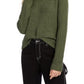 Crave Fame Juniors' Ribbed Cropped Sweater Green Size Small