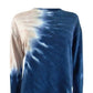 Ultra Flirt Juniors' Tie-Dye Tunic Sweatshirt Dark Blue Size Medium