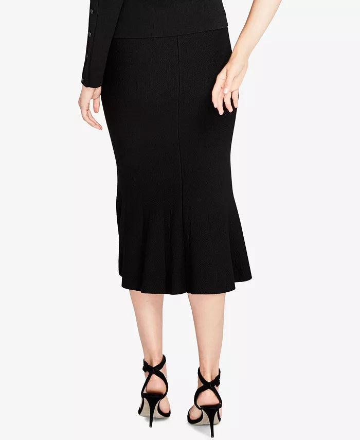 Rachel Roy Women's Jacquard Midi Skirt Black Size X-Small
