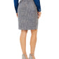 Calvin Klein Women's Tweed Pencil Skirt Blue Size 6