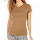 Calvin Klein Women's Short Sleeve Cotton T-Shirt Brown Size Small