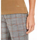 Calvin Klein Women's Short Sleeve Cotton T-Shirt Brown Size Small