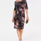 Connected Women's Floral Print Sarong Dress Charcoal Size 8 Petite