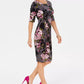 Connected Women's Floral Print Sarong Dress Charcoal Size 8 Petite