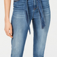 Vanilla Star Women's Belted Ankle Jeans Blue Size 15