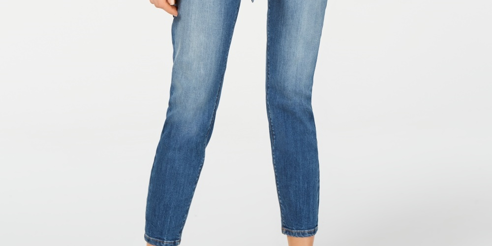Vanilla Star Women's Belted Ankle Jeans Blue Size 15