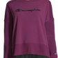 Champion Women's Heritage Cotton Mixed Texture Sweatshirt Purple Size Extra Small