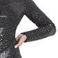 Guess Women's Beatriz Backless Sequin Dress Black Size Large