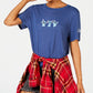 Disney Juniors' Stitch T-Shirt Navy Size Medium