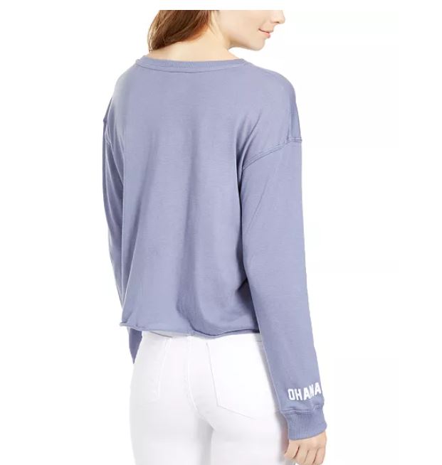 Disney Junior's Stitch Henley T-Shirt Navy Size Small