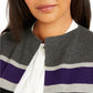 Calvin Klein Women's Plus Size Striped Open-Front Cardigan Gray Size 2X