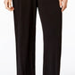 NY Collection Women's Surplice Belted Wide-Leg Jumpsuit Black Size Petite Large
