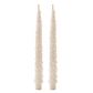 Cream Tree Taper Candles - Set of 2
