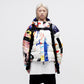 Utility Down Jacket with Backpack - Light Splatter