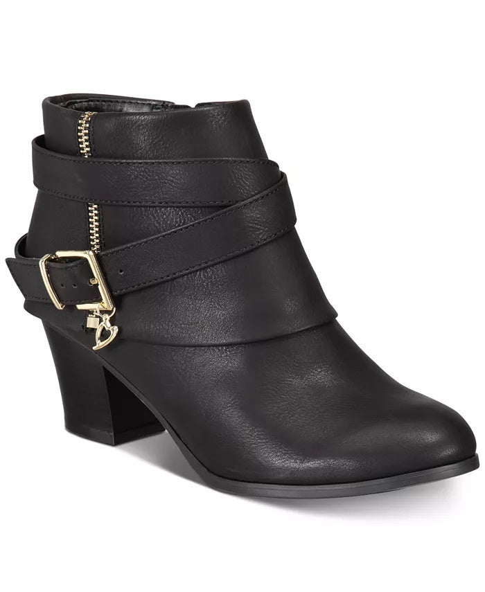 Thalia Sodi Women's Tully Strap Booties Black Size 7 M