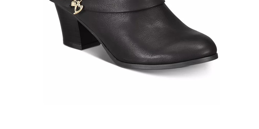 Thalia Sodi Women's Tully Strap Booties Black Size 7 M