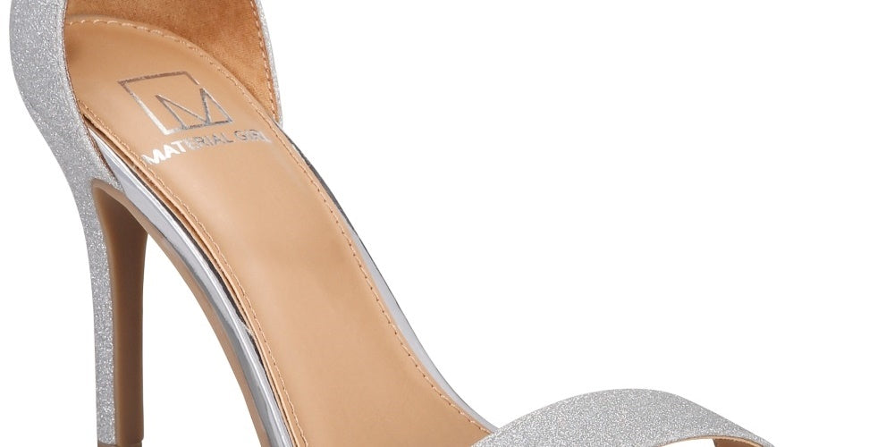 Material Girl Women's Blaire Two-Piece Dress Sandals Gray Size 10.5M