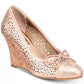 Rialto Women's Cameka Dress Toe Cap Wedges Orange Size 10 M