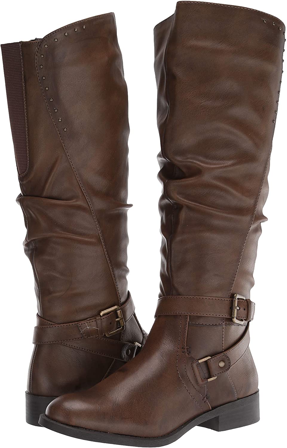 White Mountain Women's Liona Riding Boots Brown Size 7M