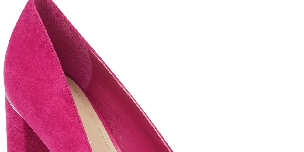Marc Fisher Women's Viviene Leather Pointed Toe Classic Pumps Pink Size 6 M