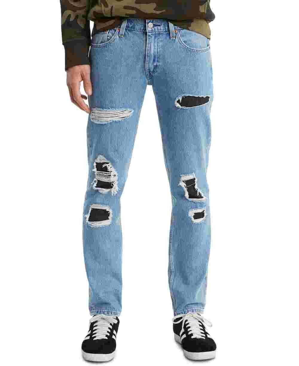 Levi's Men's Slim Fit Rip And Repair Jeans Blue Size 34X30