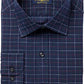 Club Room Men's Classic/Regular Fit Performance Windowpane Dress Shirt Navy Size 15X32-33