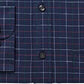 Club Room Men's Classic/Regular Fit Performance Windowpane Dress Shirt Navy Size 15X32-33