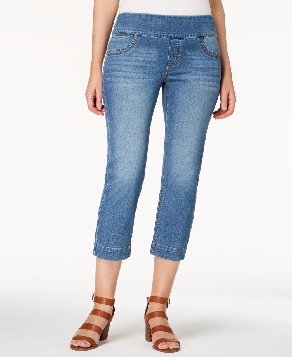 Style & Co Women's Pull On Capri Jeans Blue Size -Petite Small