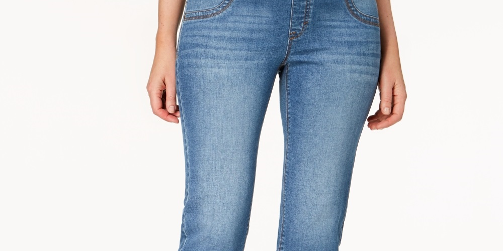 Style & Co Women's Pull On Capri Jeans Blue Size -Petite Small
