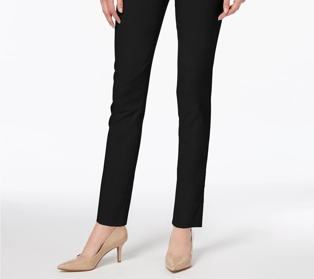 Charter Club Women's Chelsea Petite Tummy-Control Ankle Pants Black Size 2 P