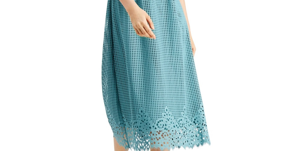 Alfani Women's Lace Midi Dress Green Size 12