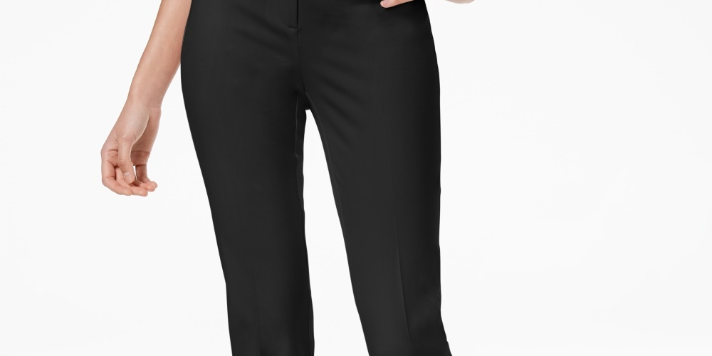 Alfani Women's Lace Up Capri Pants Black Size 8 Petite