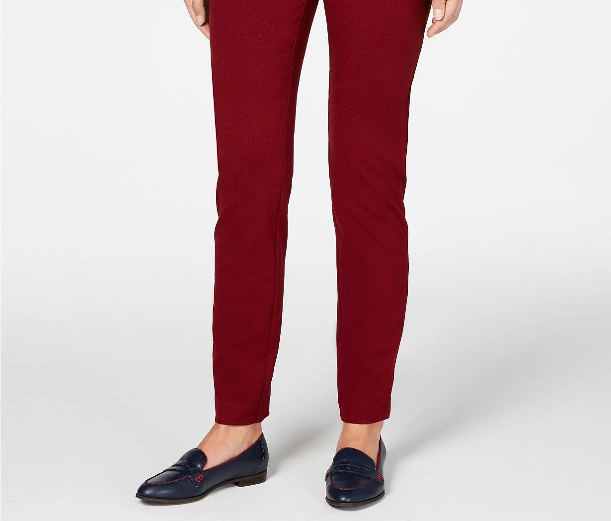 Charter Club Women's Petite Pull-On Ponte-Knit Pants Wine Size 2P