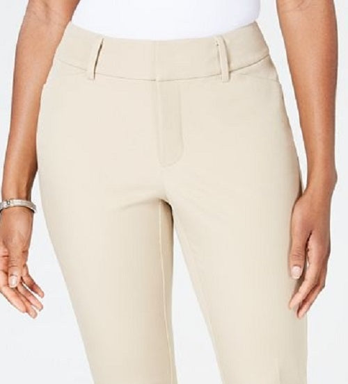 Charter Club Women's Slim-Fit Ankle Pants Lt Beige Size 4