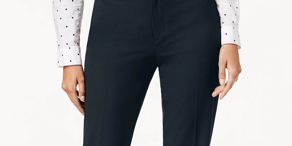 Charter Club Women's Slim Fit Ankle Pants Black Size 8