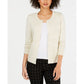 चार्टर क्लब वीमेन टेक्सचर्ड कार्डिगन सफ़ेद साइज़ मीडियम