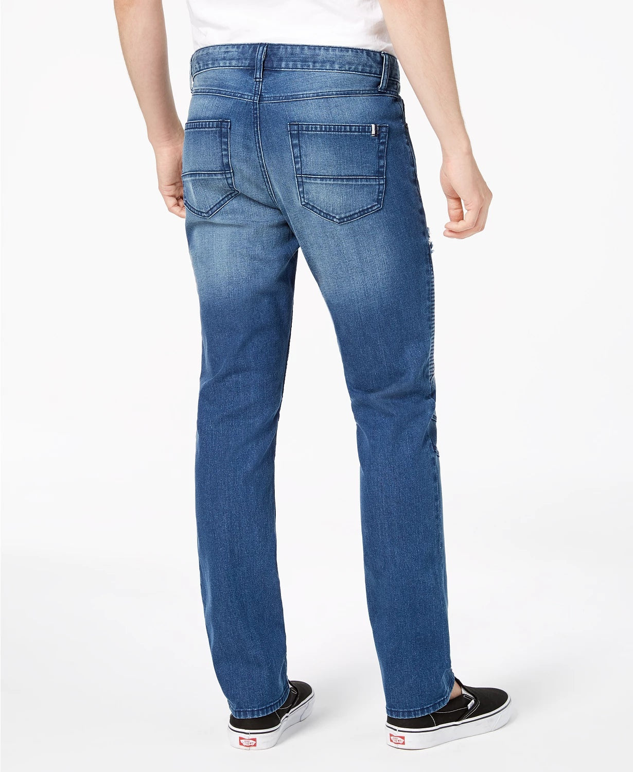 American Rag Men's Slim Fit Moto Jeans Blue Size 30X32