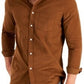 Club Room Men's Corduroy Shirt Brown Size Large