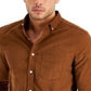 Club Room Men's Corduroy Button Up Shirt Brown Size Small