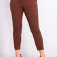 Alfani Women's Petite Hollywood-Waist Skinny Ankle Pants Dark Brown Size 16P