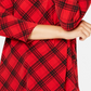 Charter Club Women's Printed V-Neck Top  Red Size Large