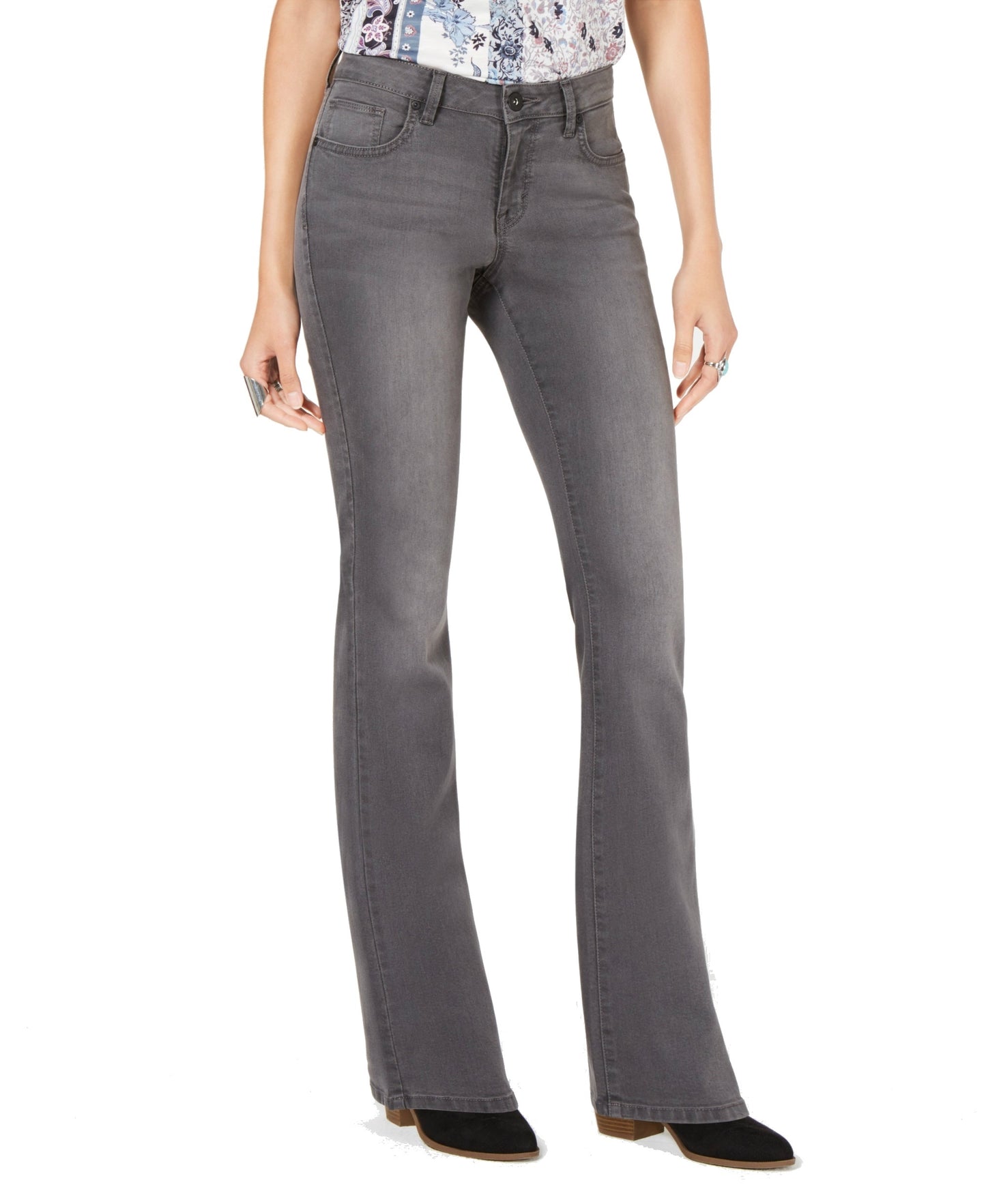 Style & Co.Women's Curvy-Fit Bootcut Jeans Gray Size 16