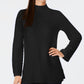 Charter Club Women's Patterned Mock Turtleneck Sweater Black Size Petite Medium