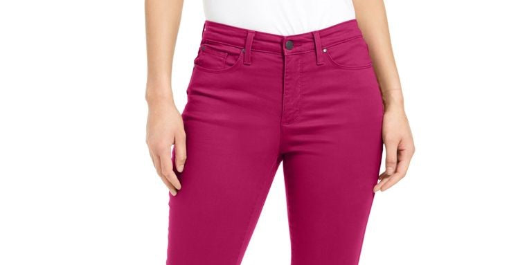Charter Club Women's Tummy Control Bristol Capri Jeans Pink Size 8
