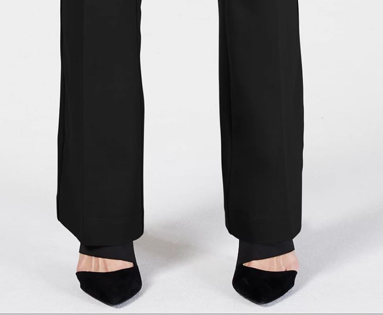 Alfani Women's Snap Waist Trousers Black Size 10 Petite