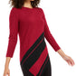 Alfani Women's Striped Asymmetrical Tunic Red Size Petite Medium