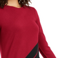 Alfani Women's Striped Asymmetrical Tunic Red Size Petite Medium