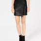 Bar III Women's  Faux Leather Skirt Black Size X-Small