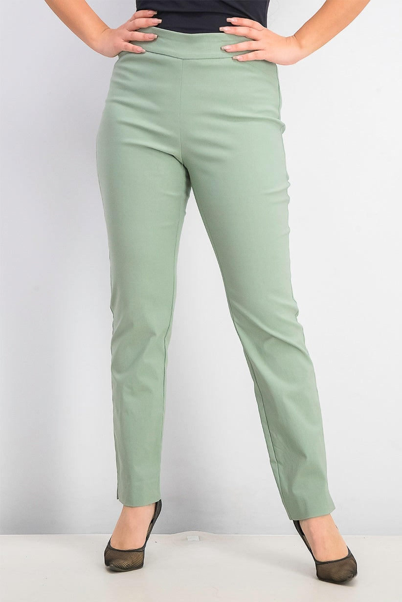 Charter Club Women's Cambridge Skinny Pull On Tummy Control Pants Green Size 4